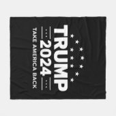 Donald Trump 2024 Neem Amerika terug Fleece Deken (Voorkant (Horizontaal))