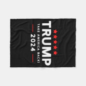 Donald Trump 2024 Neem Amerika Terug Fleece Deken (Voorkant (Horizontaal))