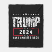 Donald Trump 2024 Neem Amerika terug Fleece Deken (Voorkant)
