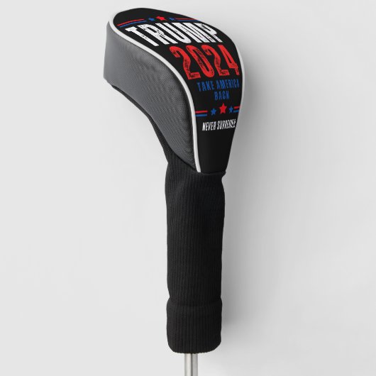 Donald Trump 2024 Neem Amerika terug Golfheadcover (Schuin)