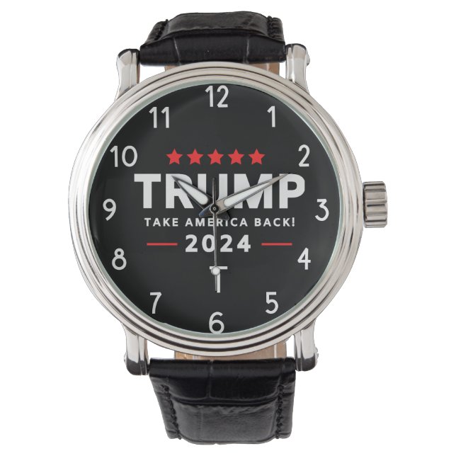 Donald Trump 2024 Neem Amerika terug Horloge (Voorkant)