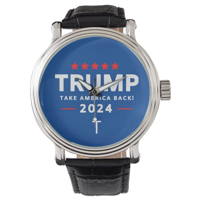 Donald Trump 2024 Neem Amerika terug Horloge (Voorkant)