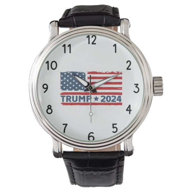 Donald Trump 2024 Neem Amerika terug Horloge (Voorkant)