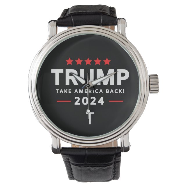 Donald Trump 2024 Neem Amerika terug Horloge (Voorkant)