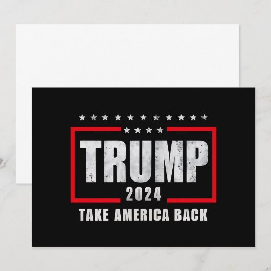 Donald Trump 2024 Neem Amerika terug Kaart (Voorkant / Achterkant)