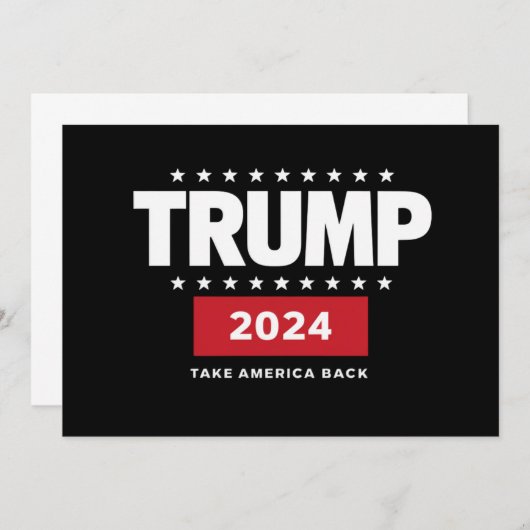 Donald Trump 2024 Neem Amerika terug Kaart (Voorkant / Achterkant)