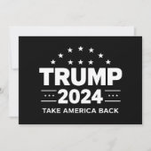 Donald Trump 2024 Neem Amerika terug Kaart (Voorkant)