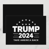 Donald Trump 2024 Neem Amerika terug Kaart (Voorkant / Achterkant)