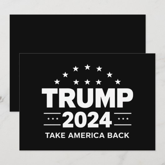 Donald Trump 2024 Neem Amerika terug Kaart (Voorkant / Achterkant)