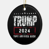 Donald Trump 2024 Neem Amerika terug Keramisch Ornament (Links)