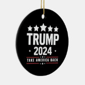 Donald Trump 2024 Neem Amerika terug Keramisch Ornament (Rechts)