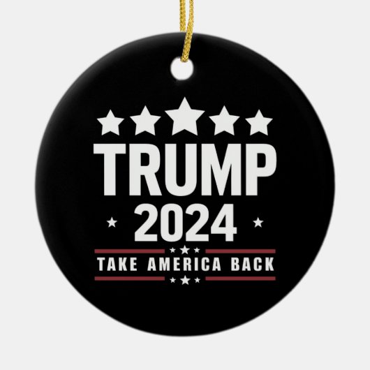 Donald Trump 2024 Neem Amerika terug Keramisch Ornament (Voorkant)