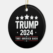 Donald Trump 2024 Neem Amerika terug Keramisch Ornament (Links)