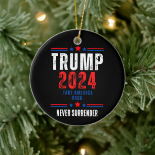 Donald Trump 2024 Neem Amerika terug Keramisch Ornament