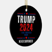 Donald Trump 2024 Neem Amerika terug Keramisch Ornament (Rechts)