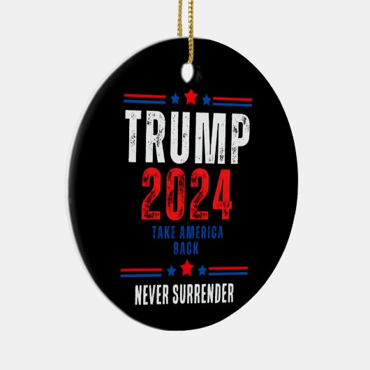 Donald Trump 2024 Neem Amerika terug Keramisch Ornament (Rechts)