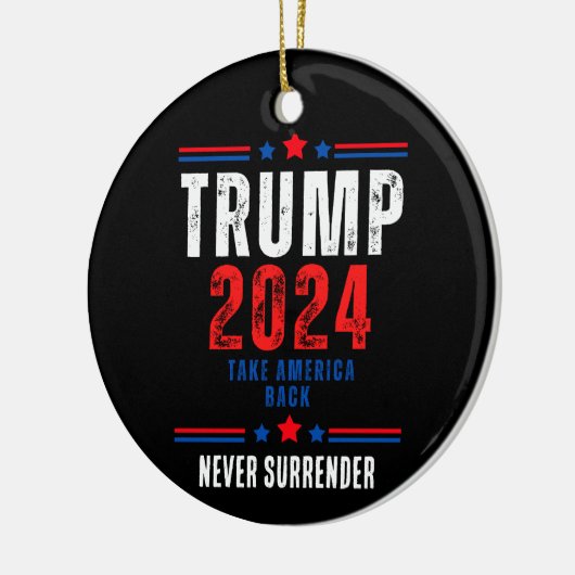 Donald Trump 2024 Neem Amerika terug Keramisch Ornament (Links)