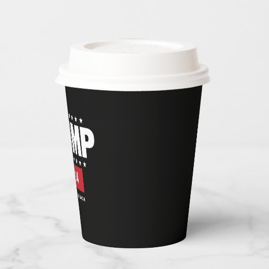 Donald Trump 2024 Neem Amerika terug Papieren Bekers (Links)
