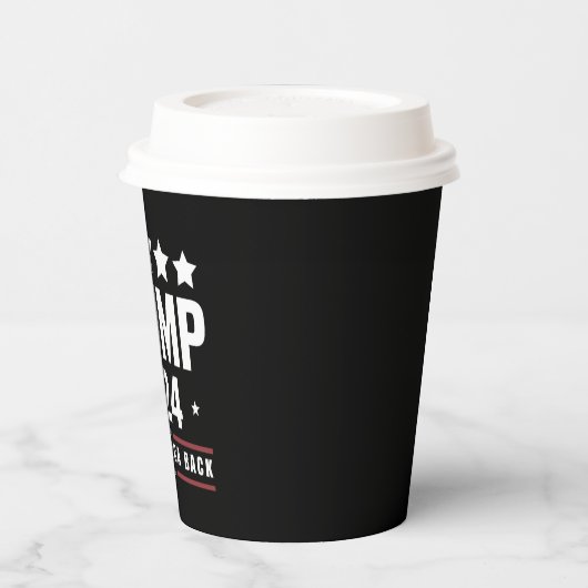 Donald Trump 2024 Neem Amerika terug Papieren Bekers (Links)