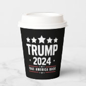 Donald Trump 2024 Neem Amerika terug Papieren Bekers (Voorkant)