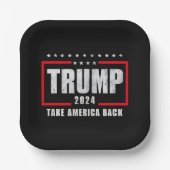 Donald Trump 2024 Neem Amerika terug Papieren Bordje (Voorkant)