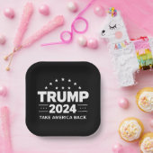 Donald Trump 2024 Neem Amerika terug Papieren Bordje (Feest)