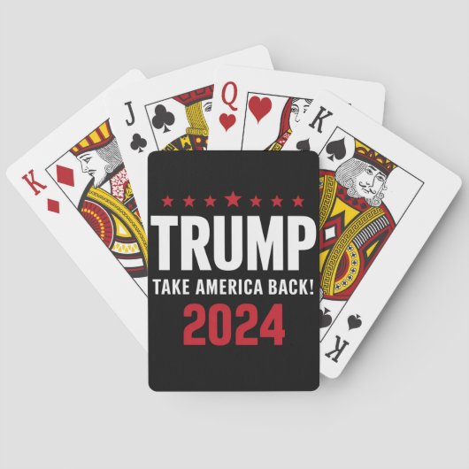 Donald Trump 2024 Neem Amerika terug Pokerkaarten (Achterkant)