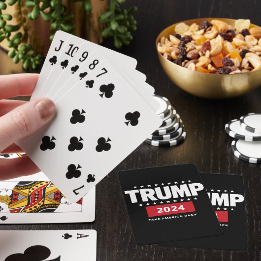 Donald Trump 2024 Neem Amerika terug Pokerkaarten (Insitu)