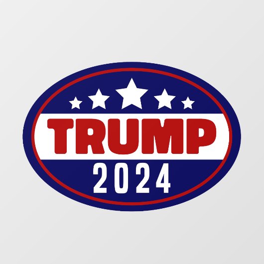 Donald Trump 2024 Neem Amerika terug Raamsticker (Vel)
