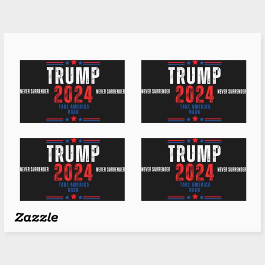 Donald Trump 2024 Neem Amerika terug Rechthoekige Sticker (Vel)