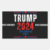 Donald Trump 2024 Neem Amerika terug Rechthoekige Sticker (Voorkant)