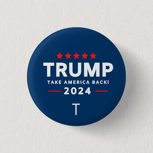 Donald Trump 2024 Neem Amerika terug Ronde Button 3,2 Cm (Voorkant)