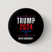 Donald Trump 2024 Neem Amerika terug Ronde Button 5,7 Cm (Voorkant)