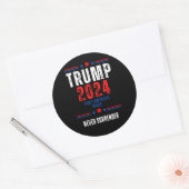 Donald Trump 2024 Neem Amerika terug Ronde Sticker (Envelop)