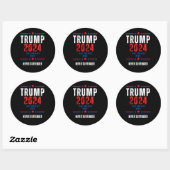 Donald Trump 2024 Neem Amerika terug Ronde Sticker (Vel)