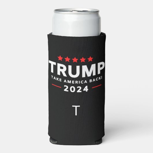 Donald Trump 2024 Neem Amerika terug Seltzer Blikjeskoeler (Seltzer Voorkant)
