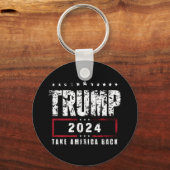 Donald Trump 2024 Neem Amerika terug Sleutelhanger (Voorkant)