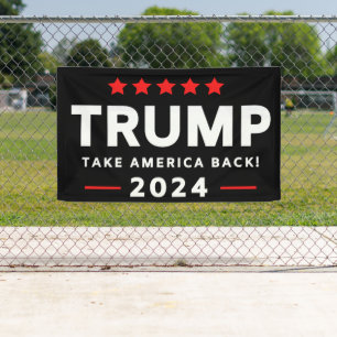 Donald Trump 2024 Neem Amerika terug Spandoek