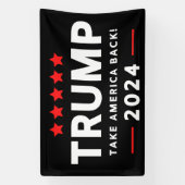 Donald Trump 2024 Neem Amerika terug Spandoek (Verticaal)
