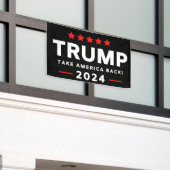 Donald Trump 2024 Neem Amerika terug Spandoek (Buitenkant Gebouw)