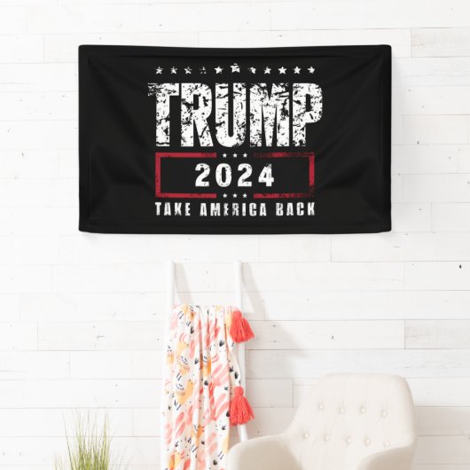 Donald Trump 2024 Neem Amerika terug Spandoek (Insitu)