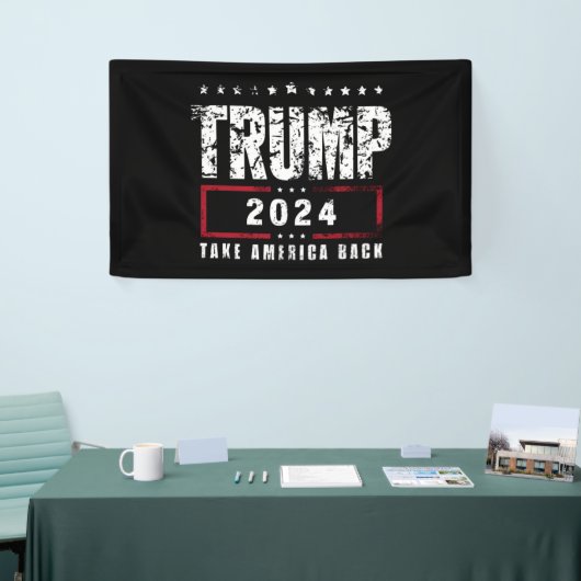 Donald Trump 2024 Neem Amerika terug Spandoek (Beurs)