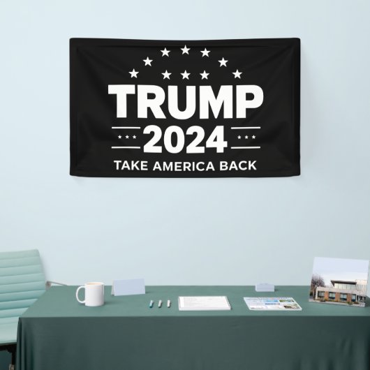 Donald Trump 2024 Neem Amerika terug Spandoek (Beurs)