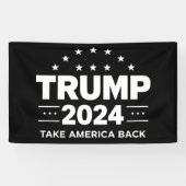 Donald Trump 2024 Neem Amerika terug Spandoek (Horizontaal)