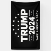 Donald Trump 2024 Neem Amerika terug Spandoek (Verticaal)
