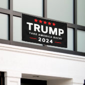 Donald Trump 2024 Neem Amerika terug Spandoek (Buitenkant Gebouw)