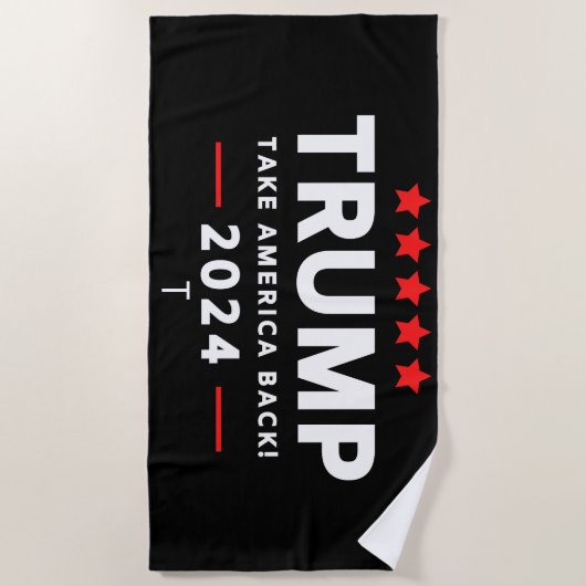 Donald Trump 2024 Neem Amerika terug Strandlaken (Voorkant)