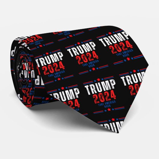 Donald Trump 2024 Neem Amerika terug Stropdas (Opgerold)
