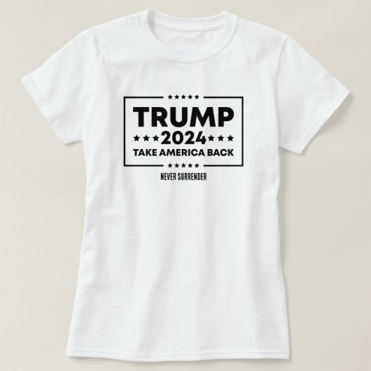 Donald Trump 2024 Neem Amerika terug T-shirt (Design voorkant)