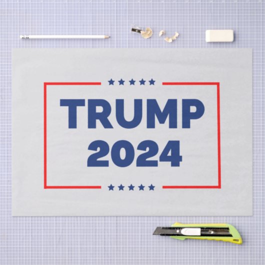Donald Trump 2024 Neem Amerika terug Tissuepapier (Craft)